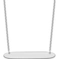 thumbnail image 1 of Sterling Silver Ss/Rhodium-Plated Large Polished Oblong Blank Bar Necklace Made In United States xna1209ss, 1 of 5