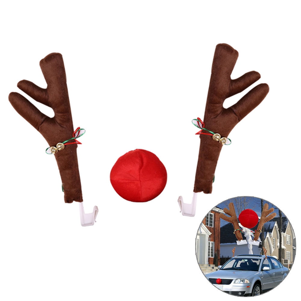 Christmas Car Antler Ornament, KIMISS Auto Car Reindeer Antlers And