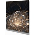 thumbnail image 2 of Design Art Fractal Flower with Golden Rays Floral Canvas Art Print, 2 of 3