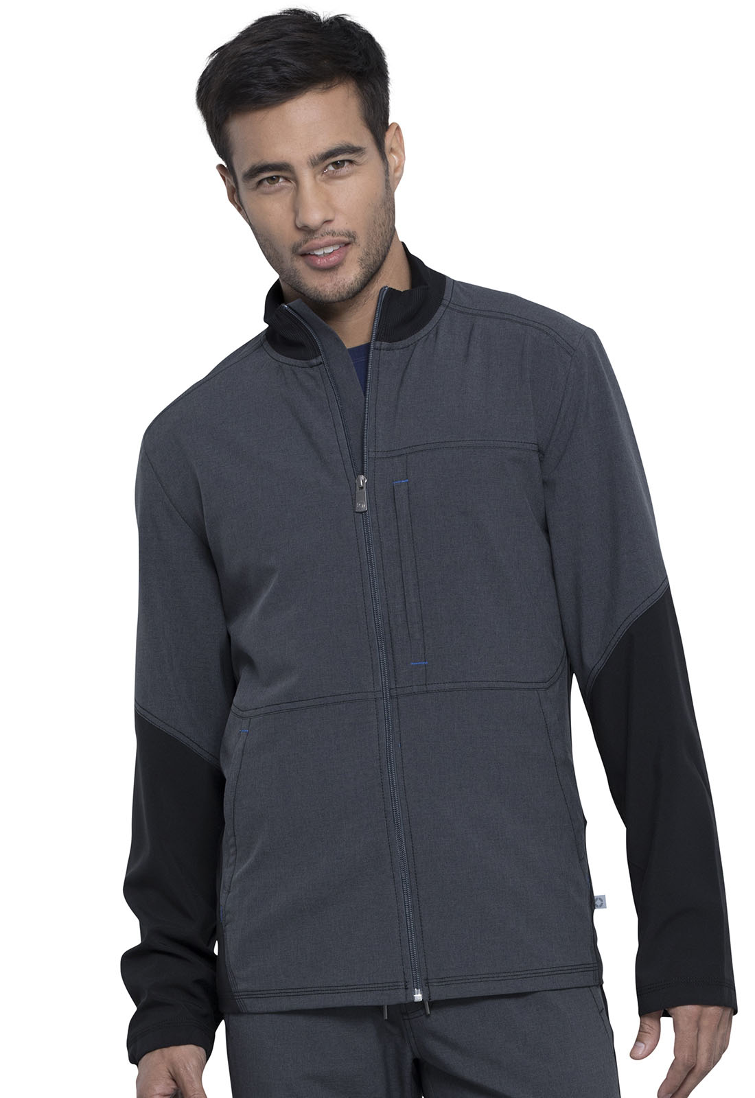 Download Cherokee - Cherokee Infinity Men Scrubs Jackets, Zip Front, CK314A, M, Heather Charcoal ...