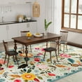 thumbnail image 2 of Lalado Floral Area Rugs, 8ft x 10ft Vintage Area Rugs for Living Room Bedroom Kitchen Indoor Home Decor, Washable Non-Slip Carpet, Green, 2 of 10