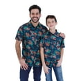 thumbnail image 3 of Jurassic World Park T-Rex Mens Hawaiian Button Down Dress Shirt Adult, 3 of 5
