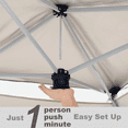 thumbnail image 6 of COBIZI 12x12 Outdoor Gazebo Pop Up Gazebo Canopy with Mosquito Netting Patio Tent Backyard Canopy with 2-Tiered Vented Top 3 Adjustable Height, Beige, 6 of 13