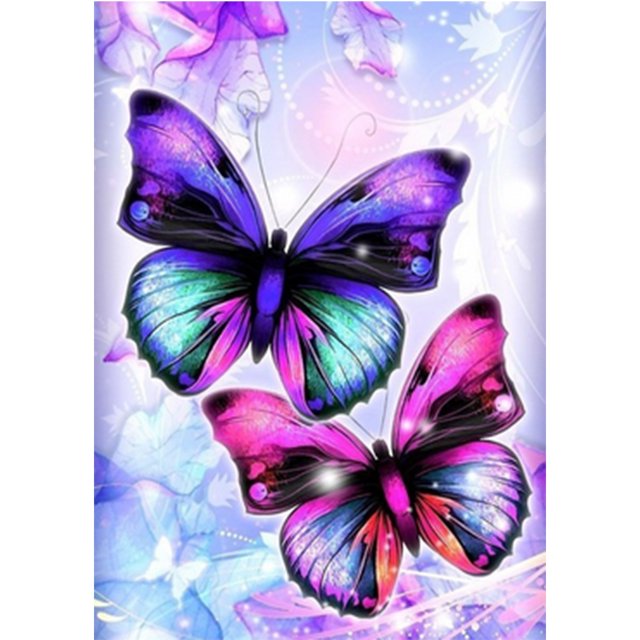 Taladro Diamante Pintura (DF3866) 5D DIY Completo Mariposa Bordado Mosaico Kit (03) 20X30cm Hugtrwg Para estrenar