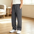 thumbnail image 2 of Sweatpants Kids Lightweight Joggers for Boys with Drawstring Pockets Elastic Waist Boys Sweatpants Size 5-6 Years, 2 of 8