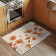 thumbnail image 3 of 2x3 Door Mat Rug, Orange Spring Floral Non-Skid Rubber Backing Large Rectangle Rugs - Living Room Bedroom Home Office, Summer Botanical Rustic Daisy Indoor Floor Mat Carpets Washable Rug, 3 of 9
