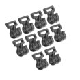 thumbnail image 1 of 10x Crochets de Tente de Camping Crochets de Poteau Crochets de Rideau Crochets de Camping Crochets de Rideau Ensemble de Voyage en Nylon de Haute Qualité Noir, 1 of 9
