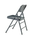 thumbnail image 3 of (Pack of 4) NPS® 300 Series Deluxe All-Steel Triple Brace Double Hinge Folding Chair, Char-Blue, 3 of 5
