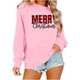 thumbnail image 5 of Christmas Trees Sweatshirt for Women Merry and Bright Christmas Shirts Xmas Holiday Party Long Sleeve Pullover Tops, 5 of 7