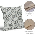 thumbnail image 4 of Dusty Blue Cream Pillow Covers 18x18 Set of 2 Boho Design Polka Dot Throw Pillows Modern Brush Strokes Print Decorative Pillowcase Square Cushion Cover Linen Case for Sofa Couch Bed, 4 of 6