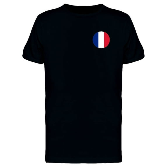 France Round Flag T-Shirt Men -Image by Shutterstock, Male 3X-Large