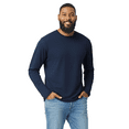 thumbnail image 3 of Gildan Men's Softstyle Long Sleeve T-Shirt, Comfortable Crew Neck Classic Fit Tee, Navy, 3-Pack, S, 3 of 5