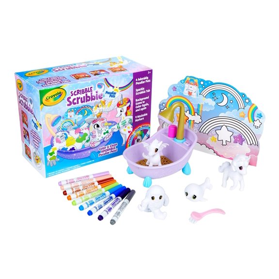 Toy Crayola Scribble Scrubbie Peculiar Pets con rotuladores lavables