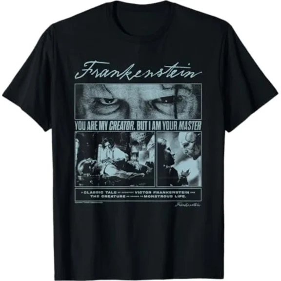Retro Frankenstein Graphic Classic Horror Artwork Unisex T-Shirt up to size 5XL