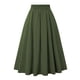 thumbnail image 2 of ICHUANYI Clearance Women Fashion Casual Skirt With Pockets Vintage High Waist Pleated Skirt(Army Green, S) Ichuanyi Ichuanyi, 2 of 7