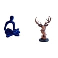 thumbnail image 1 of Figura De Pensador Abstracto Con Forma Humana, Escultura Decorativa De Resina Para Oficina, Bar, Boda, Cabeza De Ciervo, Para Escritorio, Mesita De Noche, 1 of 8