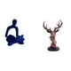 thumbnail image 1 of Figura de pensador abstracto, adorno de cabeza de ciervo, estatua de animal, escultura de resina, arte creativo de mesa, adecuado para regalar, decora, 1 of 8
