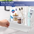 thumbnail image 5 of Toothbrush Holders for Bathroom, 4 Slots Carbon Steel Tooth Brushing Holder Electric Toothbrush Toothpaste Holder with Drainage, Bathroom Accessories Storage Tooth Brush Countertop Organization,White, 5 of 7