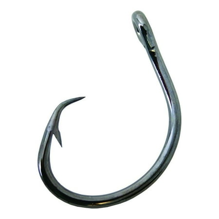UPC: 0023534411890 | Mustad Demon Perfect Circle 3X Strong Blk Nic 10 Pack 39950NP-BN-14/0-10U