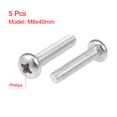 thumbnail image 2 of Tornillos de máquina M8x40mm Unique Bargains, tornillos de cabeza Phillips en forma de cruz, 5 piezas, 2 of 3