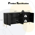 thumbnail image 2 of Boyel Living 4-Door Buffets Sideboards Gold Metal Handle Sideboard Buffet Cabinet for Dining Living Room Bedroom-Black, 2 of 6