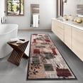 thumbnail image 2 of HOMERRY Floral Print Runner 2' x 6' for Hallway Modern Washable Throw Rugs for Kitchen Indoor Carpet, Red/Green, 2 of 5