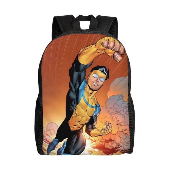 Invincible Laptop Backpacks 16 Inch Cartoon College School Bag Bookbag Lightweight Students Travel Shoulder Bag Daypack