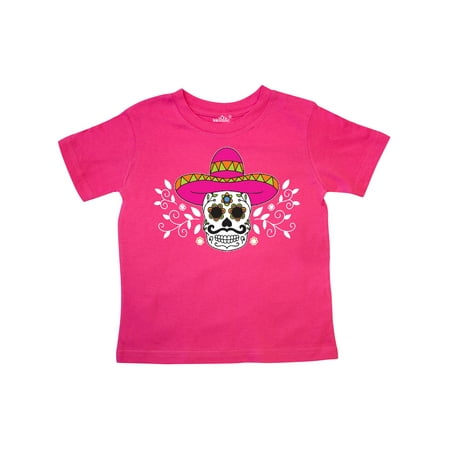 

Inktastic Sugar Skull Illustration with Floral Filigree Cinco De Mayo Gift Toddler Boy or Toddler Girl T-Shirt