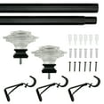 thumbnail image 5 of Better Homes & Gardens 1” Matte Black Clear Acrylic Square Single Curtain Rod 120-180”, 5 of 7