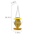 Iron Solar Bird Feeder Ground Lamp Umbrella DripDrop Garden Courtyard