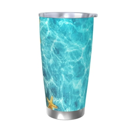 

Lukts Coral And Seashell On The Beach for 20OZ Car Cup Stainless Steel Direct Drinking Straw Thermos Cup Suitable for Office Travel and Car-Without Straw