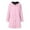 Pink, variant on IROINNID Women's Overcoat Long Sleeve Gradient Hoodie Outwear, Loose Trench Coat Mid-Length Belt Less Coat with Pocket Coat