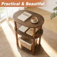 thumbnail image 6 of GOODLAN Wooden 3-Tier Side Table, Small End Table for Living Room and Bedroom, Rustic Walnut  Vintage Accent Coffee Table Nightstand with Storage, 6 of 9