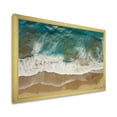 thumbnail image 2 of Designart "Tranquil Aerial View of Waves III" Coastal Framed Wall Art Decor - Coastal White Coastal Beach Entryway Framed Wall Art Print, 2 of 6