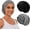 Black&grey, variant on Silk Bonnet for Sleeping Women, Adjustable Silky Satin Lined Sleep Cap, Silk Hair Wrap Slouch Beanie Hat