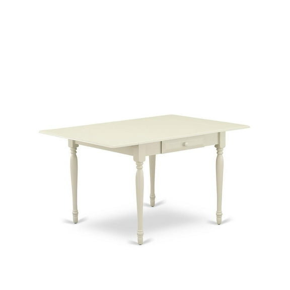 East West Furniture 3 Piece Dining Table Set Contains a Rectangle Kitchen Table with Dropleaf