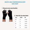 thumbnail image 3 of GRACE & ABLE Compression Gloves for Arthritis - Open Finger, Cotton-Blend, Lightweight, Breathable Hand Support, 3 of 4