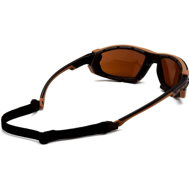 プランと料金 Carhartt Toccoa Safety Glasses, Black/Tan Frame, Sandstone EyeProtection