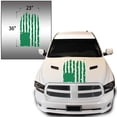 thumbnail image 2 of Distressed American USA US Flag Hood Vinyl Decal fits Most Pickup Trucks SUV Jeep Sedan EUA Flag Graphic Car Sticker (23" x 36", Grass Green), 2 of 8