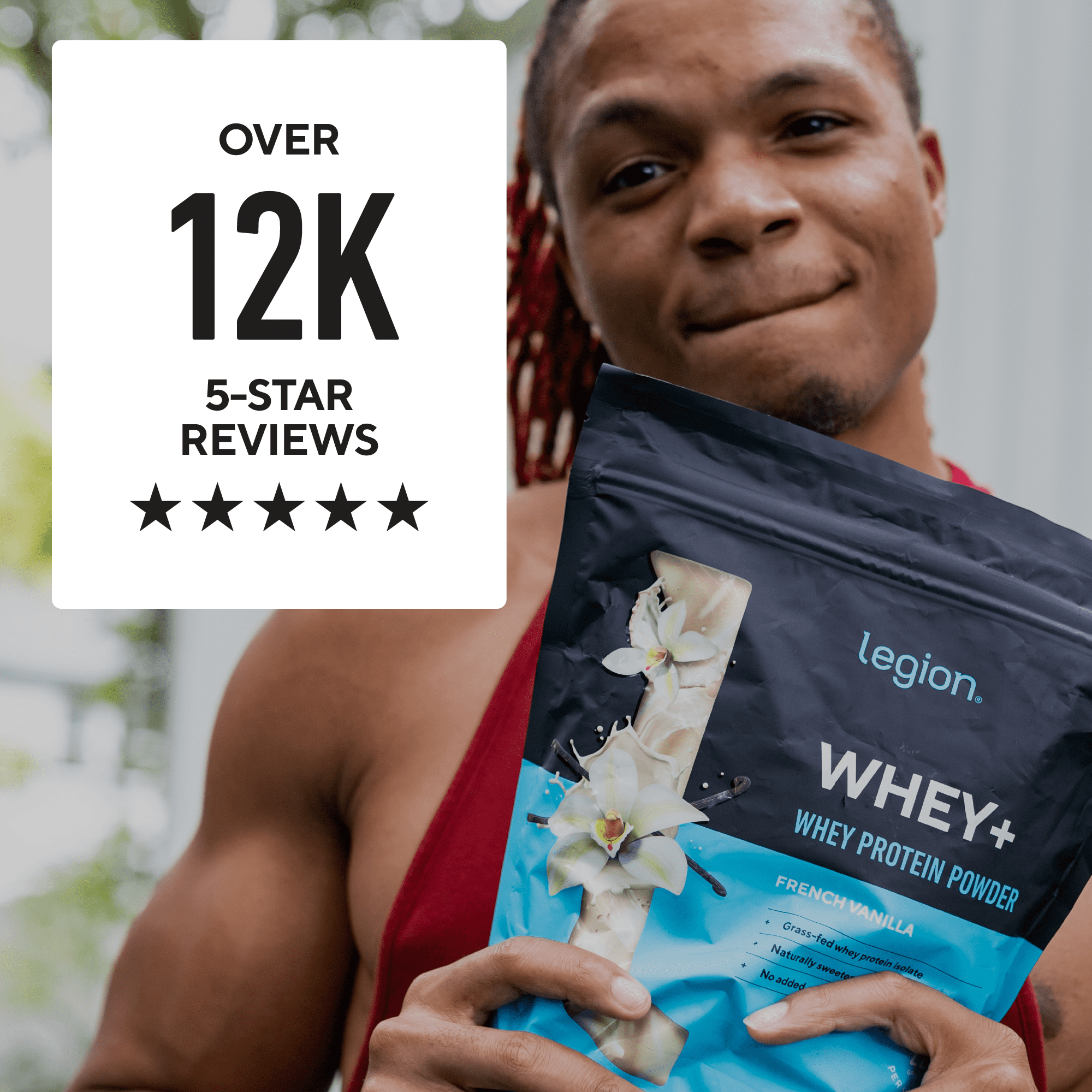 Legion Certified Grass Fed Whey & Milk Protein Isolate Powder, 20g of Protein Per Serving, French Vanilla, 13.1 oz