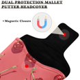 thumbnail image 3 of Haosy Beautiful Cherry Golf Mallet Putter Cover Strong Magnetic Leather Golf Club Headcover Closure, 3 of 7