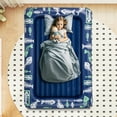 thumbnail image 2 of Costway Inflatable Kids Travel Bed Portable Air Mattress Set with Double-sided Mattress Blue, 2 of 10