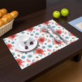thumbnail image 2 of Placemat, Pioneer Flower Floral Print Pattern Place Mats Table Mat Set Of 2, PVC Washable Placemats for Party Kitchen Dining Decoration, 18x12 Inch, Fade Resistant, 2 of 6