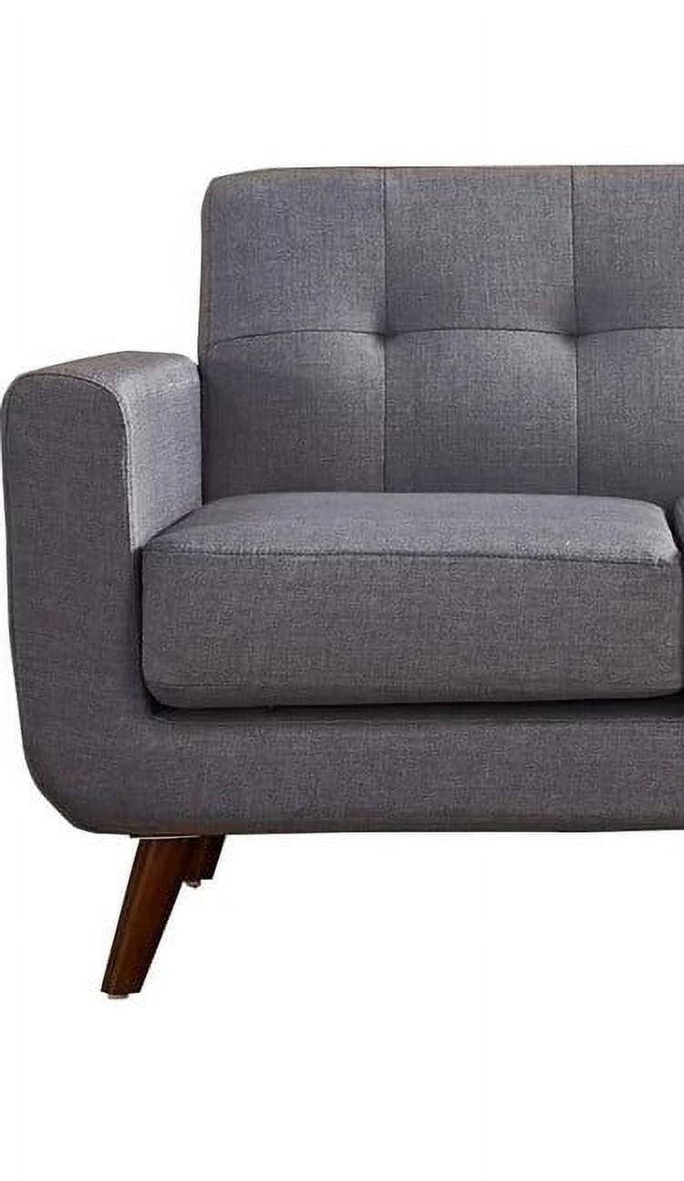 Uspridefurniture Zohaib 51'' Linen Square Arm Loveseat -Gray