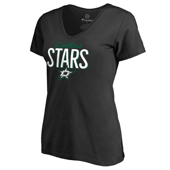 Women's Black Dallas Stars Nostalgia T-Shirt