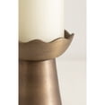 thumbnail image 3 of Kate and Laurel Alessia Modern Two-Piece Candle Holder Set, Set of 2, Antique Brass, Transitional Wavy Metal Candle Holders for Wax or Flameless Candles for Entryway or Living Room Decor, 3 of 10