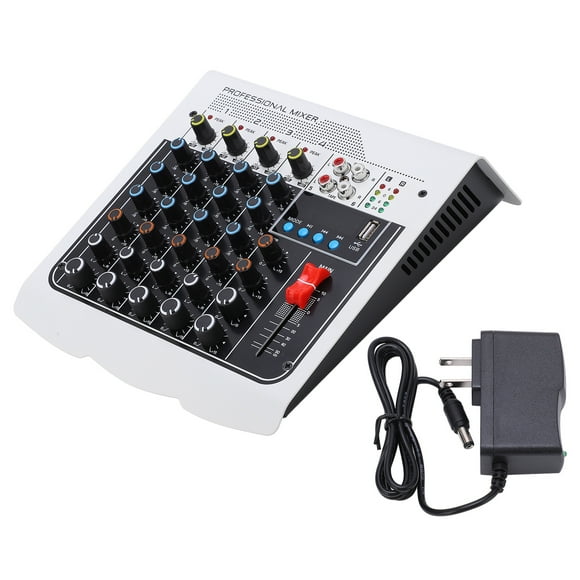 Multiple Interface Mixer,6 Channel Audio Mixer Audio Mixer Channel Mixer Professional Grade