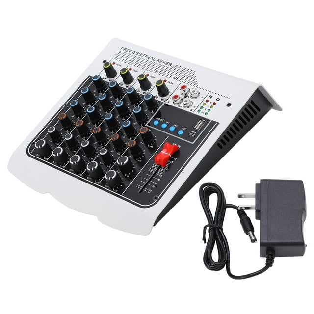 Audio Mixer,6 Channel Audio Mixer Multiple Interface Mixer Sound Mixer Controller Modern Innovation