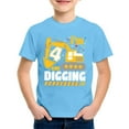 thumbnail image 3 of Tiijoy Toddler Boys 4Th Birthday Tshirt Excavator Print Short Sleeve T-Shirt, Sizes 3-4, 3 of 3
