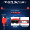 thumbnail image 2 of OBD2 Main Test Cable for MK808 5ft 16 Pin OBDII Diagnostic Test Cable Compatible with MK808S MK808Z MX808 MX808S Scanner, 2 of 11